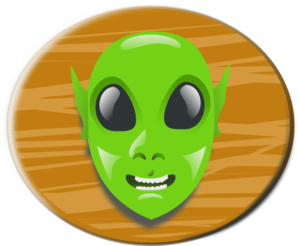 Mounted Alien Head Clip Art